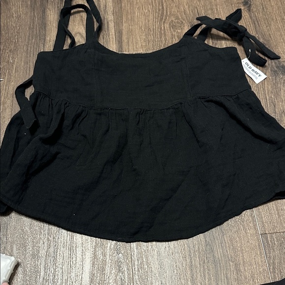 NWT! Old Navy Tie-Shoulder Waist-Defined Swing Cami Blouse - Medium 🤎 - Picture 9 of 10